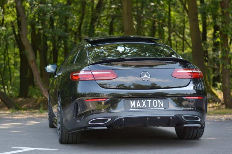Maxton Diffusor Heck Ansatz für Mercedes-Benz E-Klasse W213 Coupe (C238) AMG-Line schwarz Hochglanz ME-E-213-AMGLINE-C-RS1-G