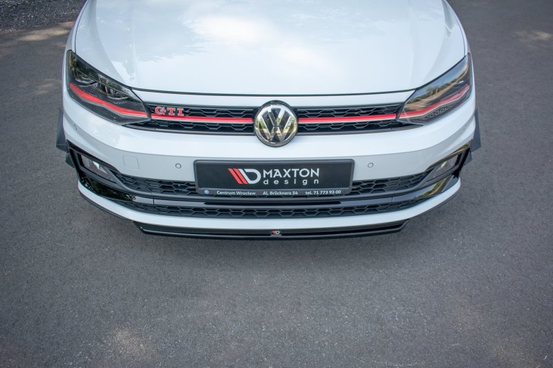 Maxton Front Ansatz V.4 für VW Polo GTI Mk6 schwarz matt VW-PO-6-GTI-FD4-T