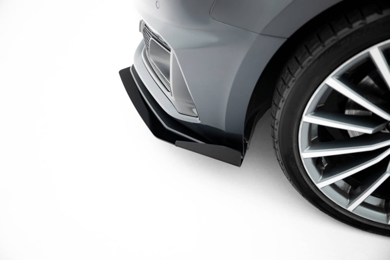 Maxton Street Pro Front Ansatz + Flaps Audi A5 F5 Facelift schwarz Hochglanz AUA52FSBCNC-FD1BRB+FSF1-G
