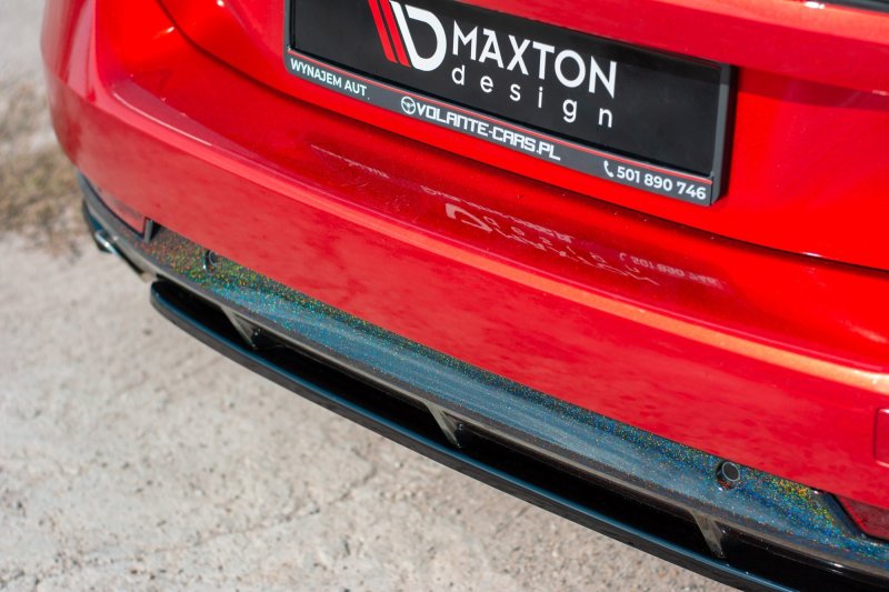 Maxton Mittlerer Diffusor Heck Ansatz für(ohne vertikale balken)  Peugeot 508 SW Mk2 schwarz matt PE-508-2-GT-SW-RD1-T