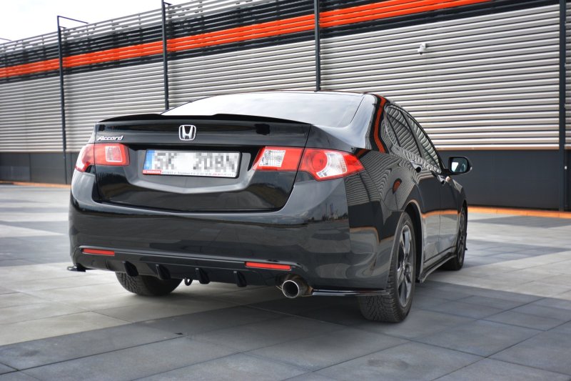 Preview: Maxton Diffusor Heck Ansatz für HONDA ACCORD MK8. CU-Serie vor Facelift SEDAN schwarz Hochglanz HO-AC-8-RS1-G