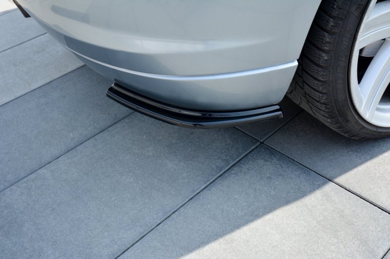 Maxton Heck Ansatz Flaps Diffusor für CHRYSLER CROSSFIRE schwarz Hochglanz CHR-CR-RSD1-G