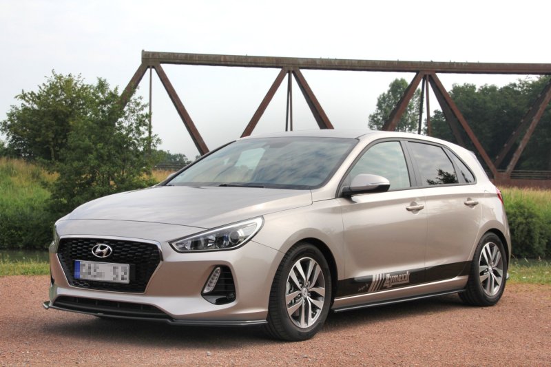 Maxton Seitenschweller Ansatz für HYUNDAI I30 MK3 HATCHBACK schwarz Hochglanz HY-I30-3-SD1-G