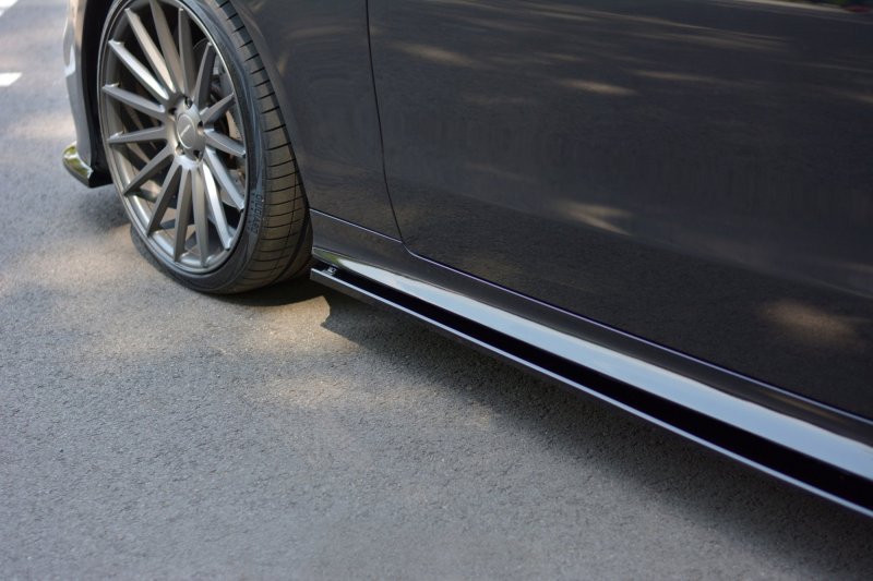 Maxton Seitenschweller Ansatz für Mercedes-Benz E-Klasse W213 Coupe (C238) AMG-Line schwarz Hochglanz ME-E-213-AMGLINE-C-SD1-G