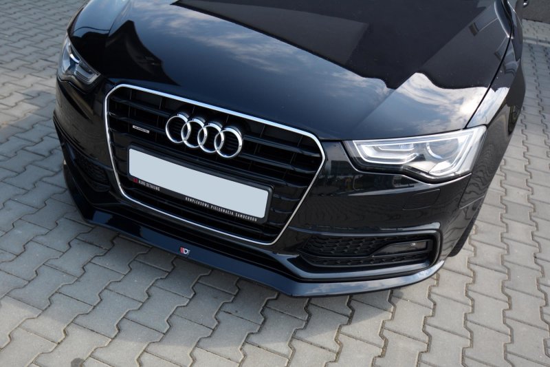 Maxton Front Ansatz V.1 für Audi S5 / A5 S-Line 8T FL schwarz Hochglanz AU-A5-1F-SLINE-FD1-G