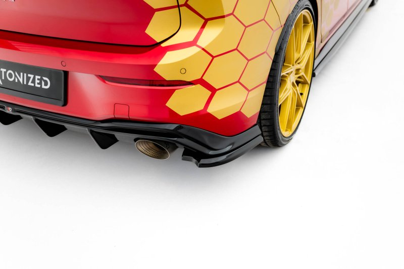 Maxton Heck Ansatz Flaps Diffusor V.4 VW Golf GTI Clubsport Mk8 Facelift schwarz Hochglanz VW-GO-8F-GTI-CS-RSD2-G