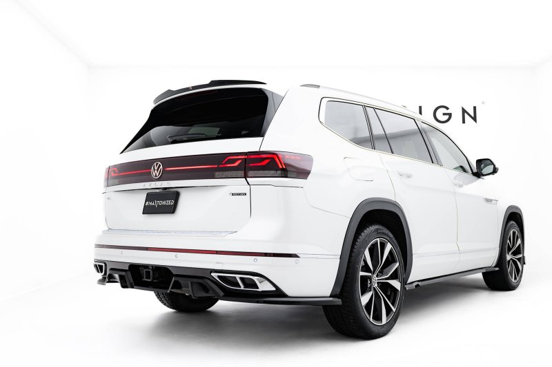 Maxton Spoiler CAP Abrisskante VW Atlas R-Line Mk1 Facelift 2 schwarz Hochglanz VW-AT-1F-RLINE-CAP1-G
