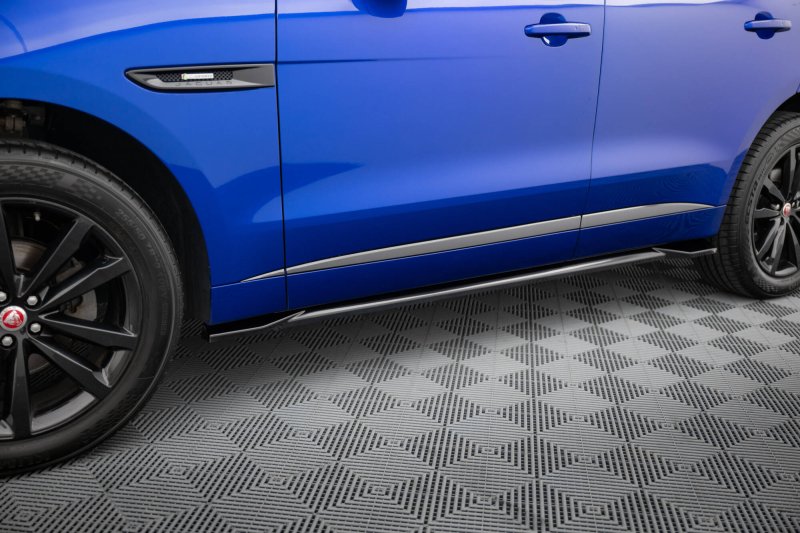 Maxton Seitenschweller Ansatz Jaguar F-Pace R-Sport Mk1 schwarz Hochglanz JA-FP-1-RSPORT-SD1-G