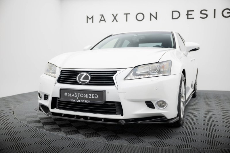 Preview: Maxton Front Ansatz V.2 Lexus GS Mk4 (L10) schwarz Hochglanz LE-GS-4-FD2-G