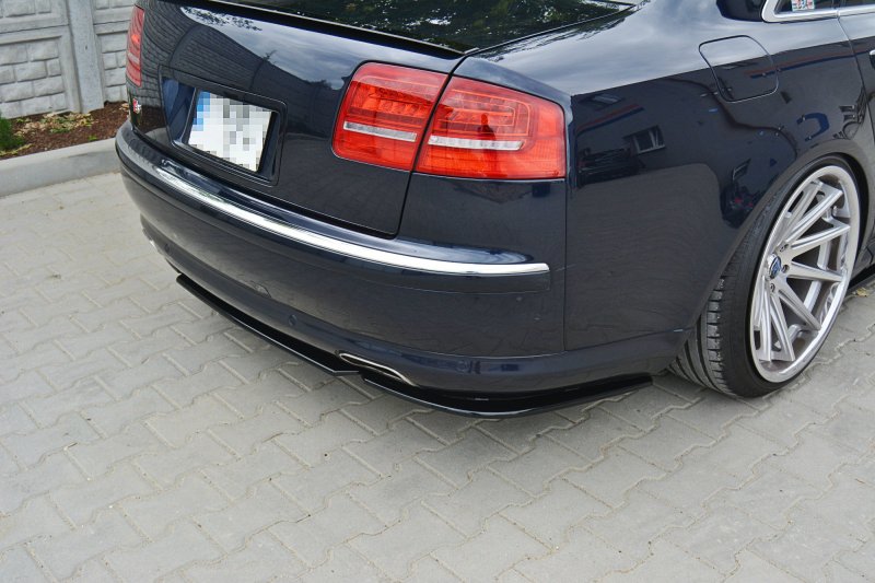 Maxton Mittlerer Diffusor Heck Ansatz für AUDI S8 D3  schwarz Hochglanz AU-S8-D3-RD1-G
