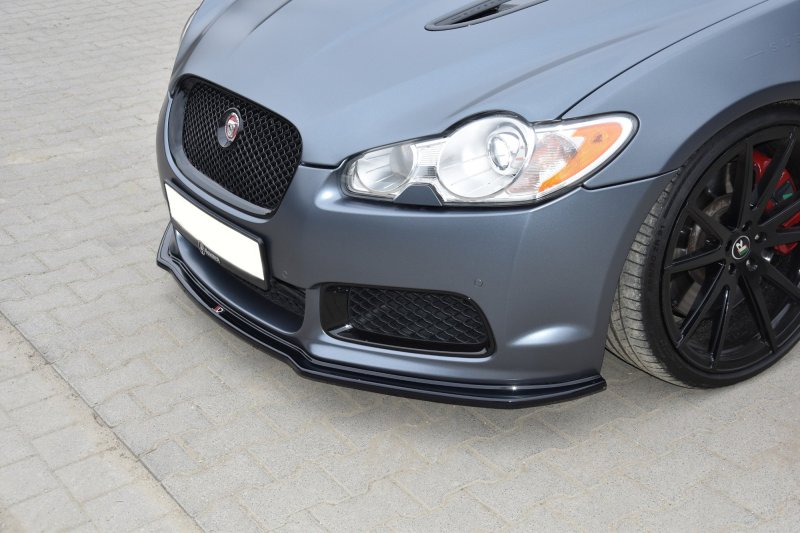 Maxton Front Ansatz V.1 für JAGUAR XF- R schwarz Hochglanz JA-XFR-1-FD1-G