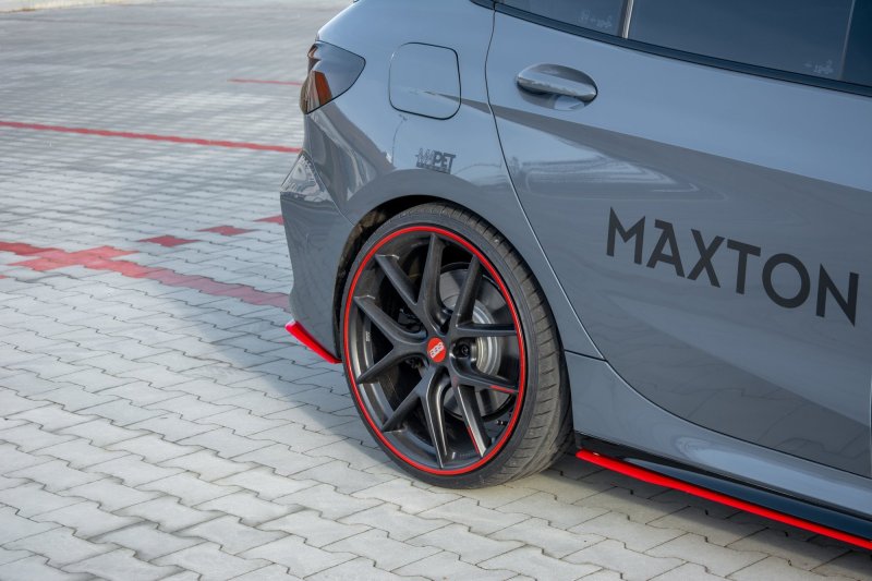 Maxton Heck Ansatz Flaps Diffusor V.2 für BMW 1er F40 M-Paket BM-1-40-MPACK-RSD3-RED