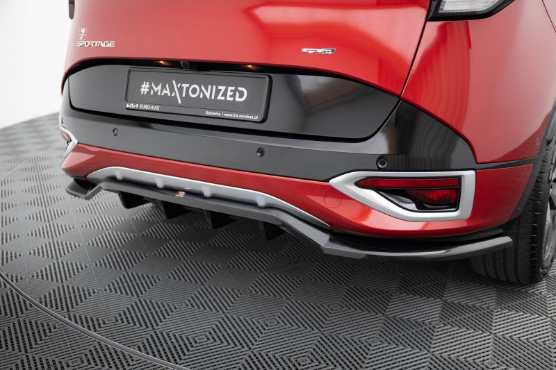 Maxton Mittlerer Cup Diffusor Heck Ansatz Kia Sportage GT-Line Mk5 schwarz Hochglanz KI-SP-5-GTLINE-RD1G+RD2-G