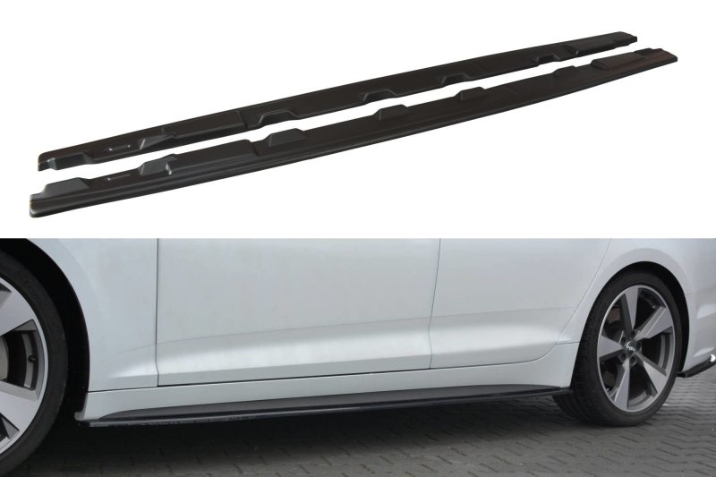 Maxton Seitenschweller Ansatz für Audi S5 / A5 S-Line F5 Sportback  schwarz Hochglanz AU-A5-2-SLINE-SB-SD1-G