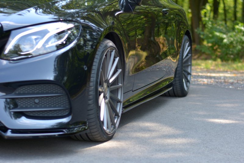 Maxton Seitenschweller Ansatz für Mercedes-Benz E-Klasse W213 Coupe (C238) AMG-Line schwarz Hochglanz ME-E-213-AMGLINE-C-SD1-G