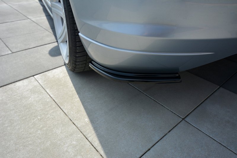 Maxton Heck Ansatz Flaps Diffusor für CHRYSLER CROSSFIRE schwarz Hochglanz CHR-CR-RSD1-G