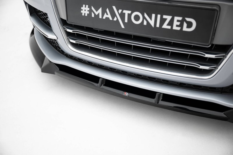 Maxton Front Ansatz V.3 Audi TT S / TT S-Line 8J Facelift schwarz Hochglanz AU-TT-2-SLINE-FD3-G