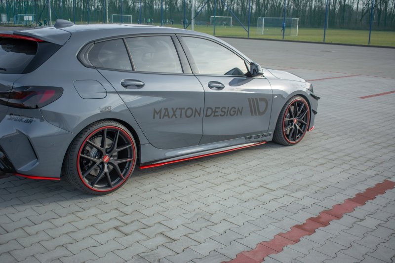 Maxton Seitenschweller Ansatz für V.2 für BMW 1er F40 M-Paket/ M135i  BM-1-40-MPACK-SD2-RED