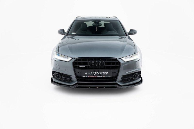 Maxton Front Ansatz V.3 Audi A6 / A6 C7 S-line/ S6 C7 Facelift schwarz Hochglanz AU-A6-C7F-SLINE-FD2G+FD2R-G