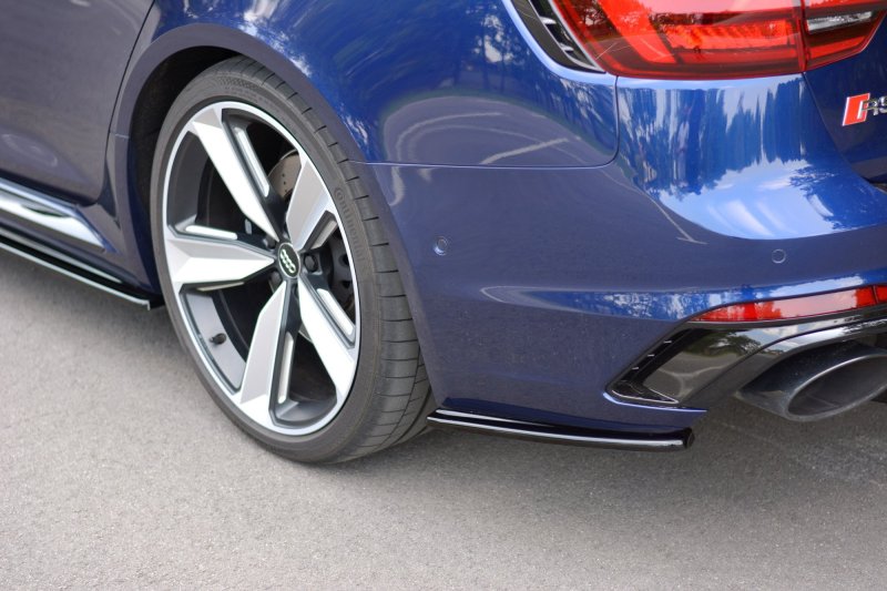 Maxton Heck Ansatz Flaps Diffusor für Audi RS4 B9 Avant schwarz Hochglanz AU-RS4-B9-AV-RSD1-G