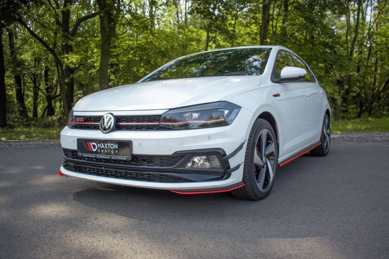 Maxton Front Ansatz V.5 für VW Polo AW GTI schwarz Hochglanz VW-PO-6-GTI-FD5-G