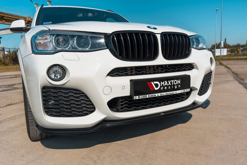 Maxton Front Ansatz für BMW X3 F25 M-Paket Facelift schwarz Hochglanz BM-X3-25-MPACK-FD1-G