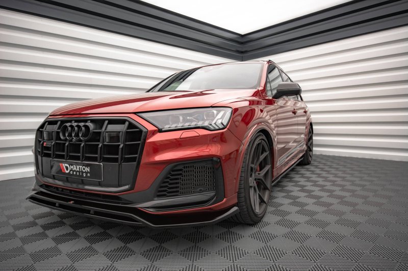 Maxton Seitenschweller Ansatz für Audi SQ7 /Q7 S-Line Mk2 (4M) Facelift  schwarz Hochglanz AU-SQ7-2F-SD1-G