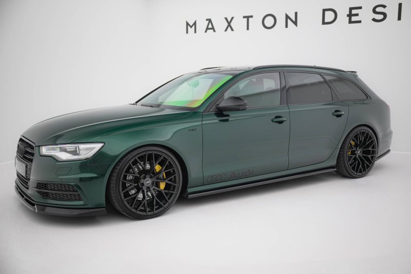 Maxton Seitenschweller Ansatz V.2 Audi A6 S-line / S6 C7 schwarz Hochglanz AU-A6-C7-SLINE-AV-SD1-G