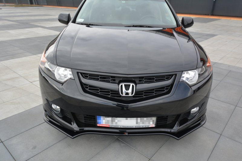 Preview: Maxton Front Ansatz für HONDA ACCORD MK.8 TYPE-S CU-Serie vor Facelift SEDAN schwarz Hochglanz HO-AC-8-TYPE-S-FD1-G