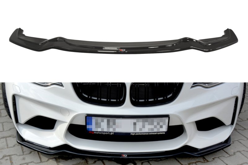 Maxton Front Ansatz für BMW M2 (F87) COUPÉ schwarz Hochglanz BM-2-87-M-FD1-G