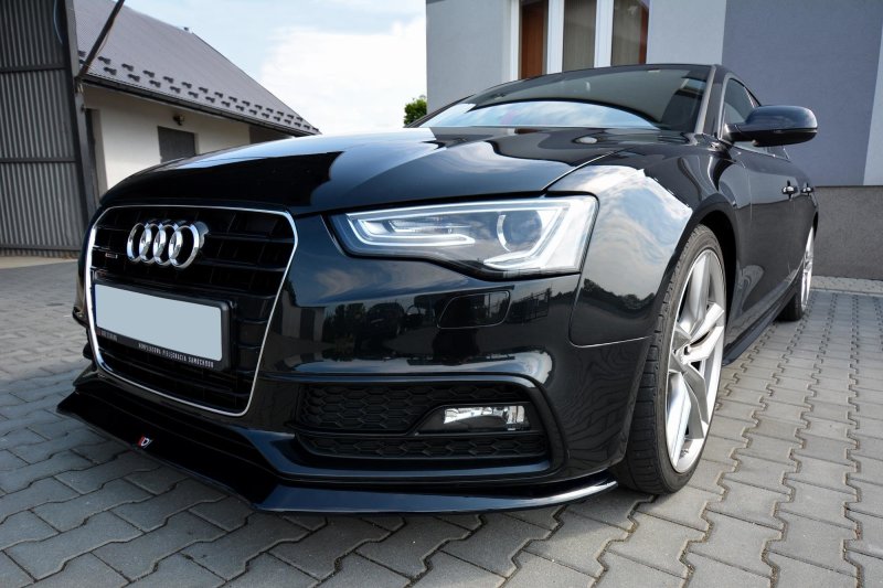 Maxton Front Ansatz V.1 für Audi S5 / A5 S-Line 8T FL schwarz Hochglanz AU-A5-1F-SLINE-FD1-G