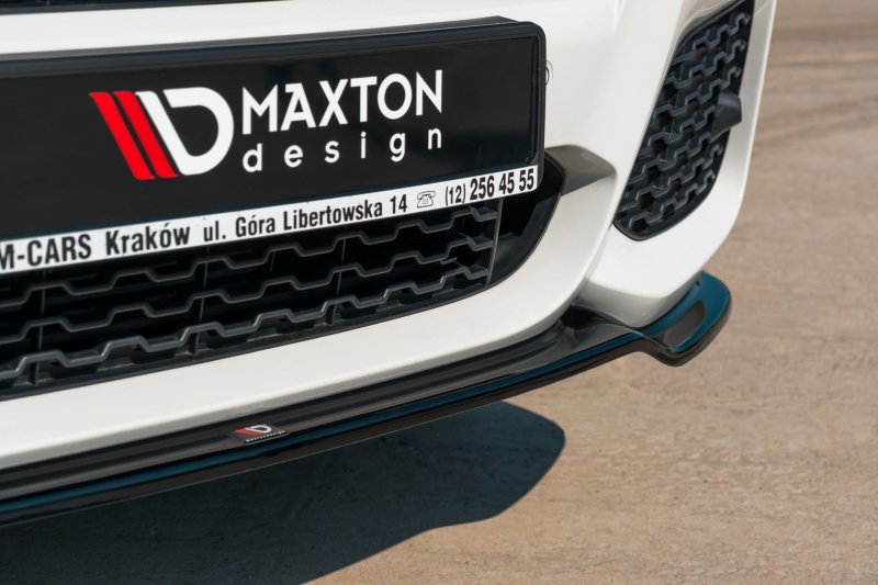 Maxton Front Ansatz für BMW X3 F25 M-Paket Facelift schwarz Hochglanz BM-X3-25-MPACK-FD1-G