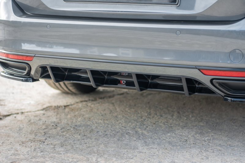 Maxton Diffusor Heck Ansatz für Volkswagen Passat R-Line B8 schwarz Hochglanz VW-PA-B8-RLINE-RS1-G