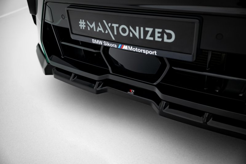 Maxton Front Ansatz V.1 BMW X6 M F96 Facelift schwarz Hochglanz BM-X6-F96F-M-FD1-G