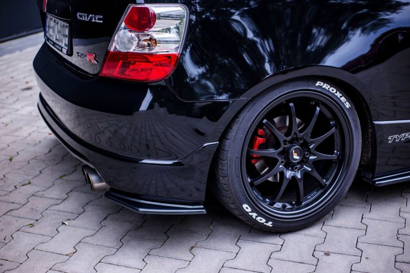 Maxton Heck Ansatz Flaps Diffusor für AUDI HONDA CIVIC EP3 (MK7) TYPE-R/S FACELIFT schwarz Hochglanz HO-CI-7-TYPE-R/S-RSD1-G