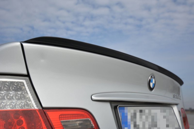 Maxton Spoiler CAP für BMW 3er E46 COUPE vor Facelift schwarz Hochglanz BM-3-46-C-CAP1-G