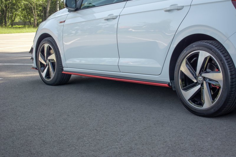 Maxton Seitenschweller Ansatz für VW Polo AW GTI schwarz Hochglanz VW-PO-6-GTI-SD1-G