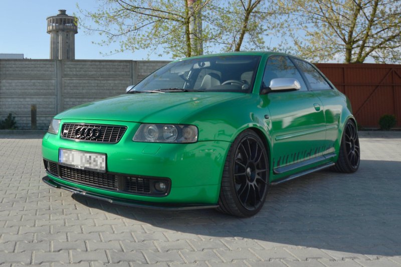 Maxton Seitenschweller Ansatz für AUDI S3 8L schwarz Hochglanz AU-S3-8L-SD1-G