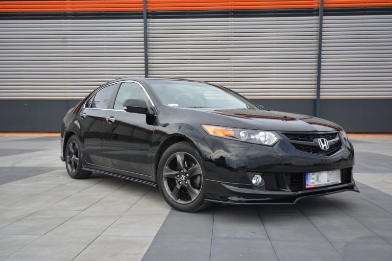Preview: Maxton Front Ansatz für HONDA ACCORD MK.8 TYPE-S CU-Serie vor Facelift SEDAN schwarz Hochglanz HO-AC-8-TYPE-S-FD1-G