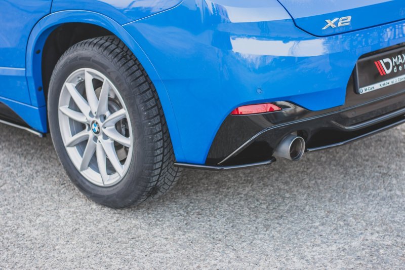 Maxton Heck Ansatz Flaps Diffusor für BMW X2 F39 M-Paket schwarz Hochglanz BM-X2-39-MPACK-RSD1-G