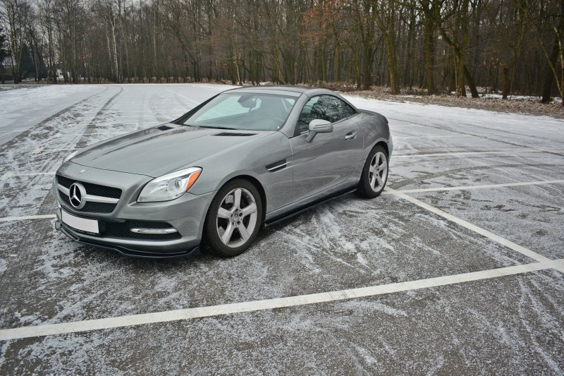 Maxton Seitenschweller Ansatz für Mercedes SLK R172 schwarz Hochglanz ME-SLK-R172-SD1-G