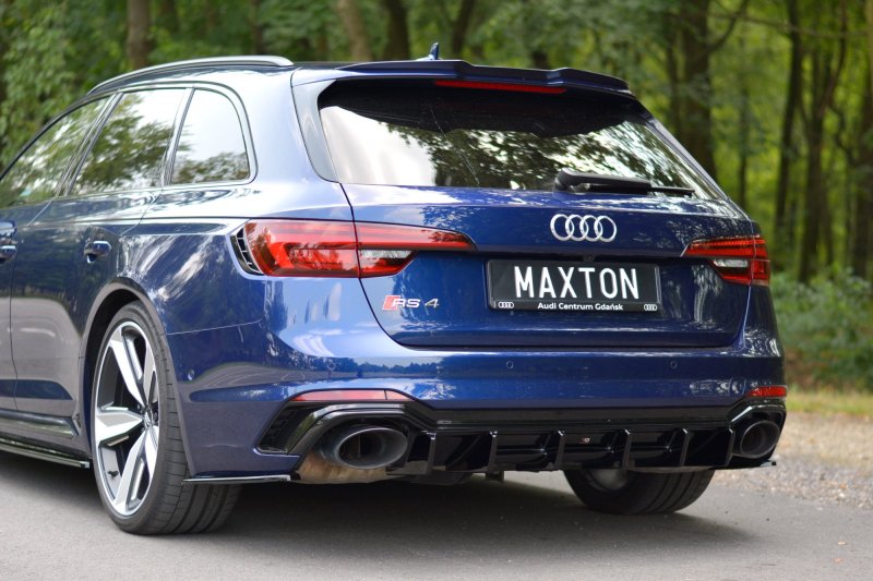 Maxton Spoiler CAP für Audi RS4 B9 Avant schwarz Hochglanz AU-RS4-B9-AV-CAP1-G