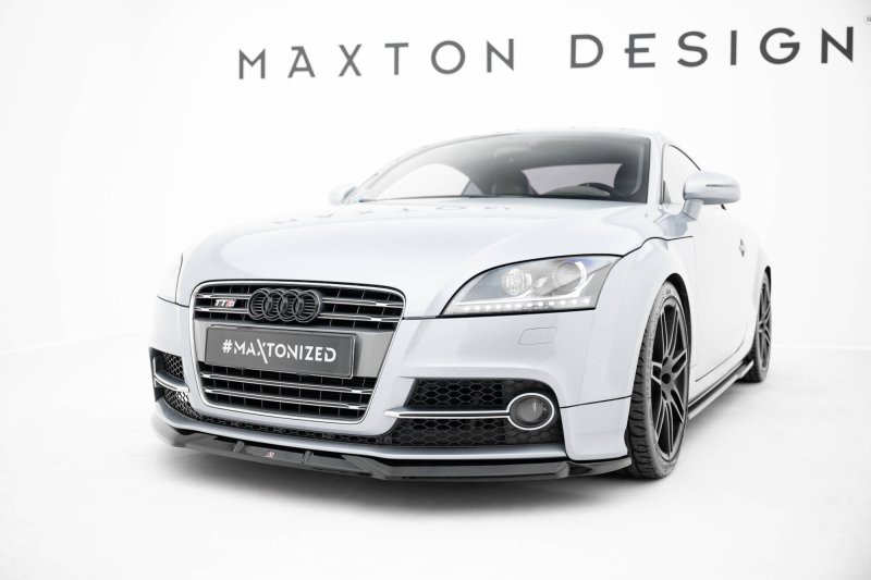 Maxton Front Ansatz V.2 Audi TT S / TT S-Line 8J Facelift schwarz Hochglanz AU-TT-2-SLINE-FD2-G