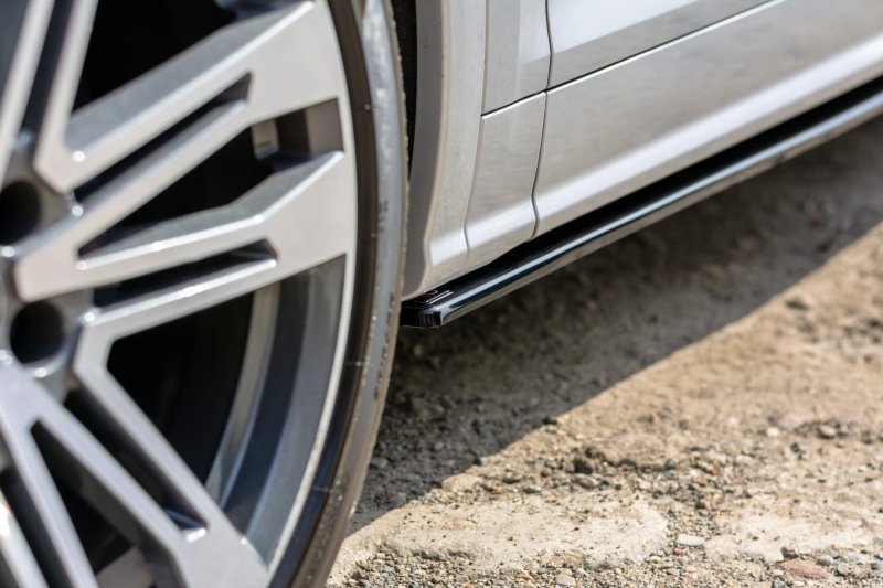 Maxton Seitenschweller Ansatz für Audi SQ5/Q5 S-line MkII schwarz Hochglanz AU-SQ5-2-SD1-G