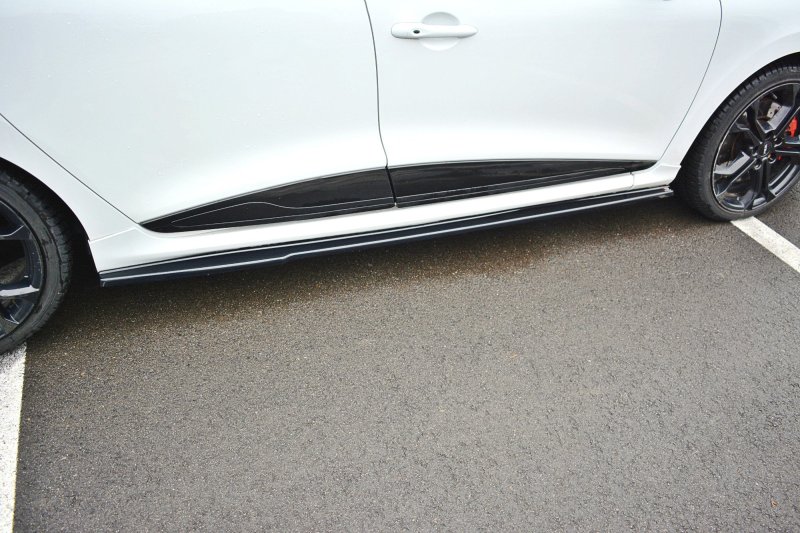 Maxton Seitenschweller Ansatz für RENAULT CLIO MK4 RS   schwarz Hochglanz RE-CL-4-RS-SD1-G