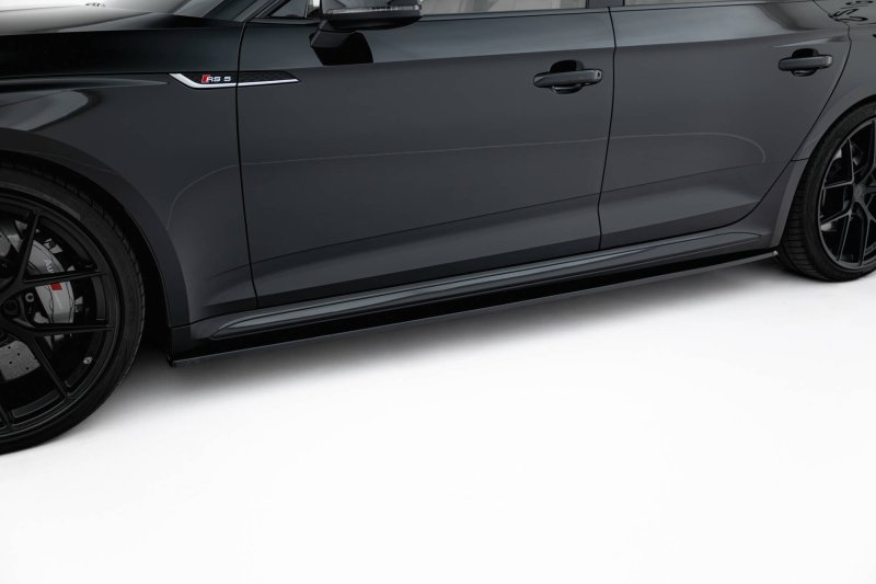 Maxton Seitenschweller Ansatz Audi RS5 Sportback F5 schwarz Hochglanz AU-RS5-2-SB-SD1-G