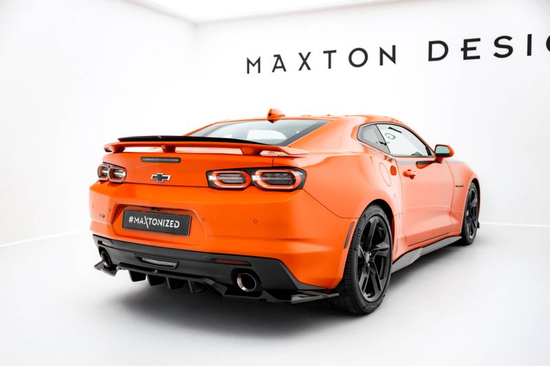 Maxton Spoiler CAP Abrisskante Chevrolet Camaro SS Mk6 Facelift schwarz Hochglanz CH-CA-6F-SS-CAP1-G