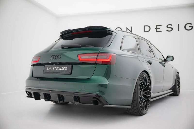 Maxton Heck Ansatz Flaps Diffusor V.3 Audi A6 S-line Avant C7 schwarz Hochglanz AU-A6-C7-SLINE-AV-RSD3-G