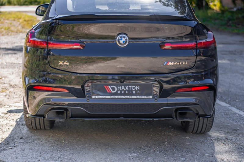 Maxton Mittlerer Diffusor Heck Ansatz für BMW X4 M-Paket G02 schwarz Hochglanz BM-X4-02-MPACK-RD1-G
