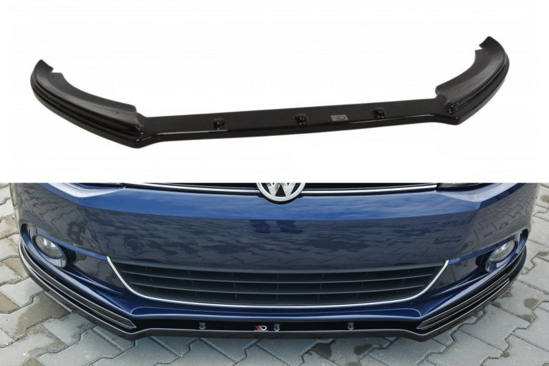 Maxton Front Ansatz V.1 für VW Jetta 6 schwarz Hochglanz VW-JE-6-FD1-G